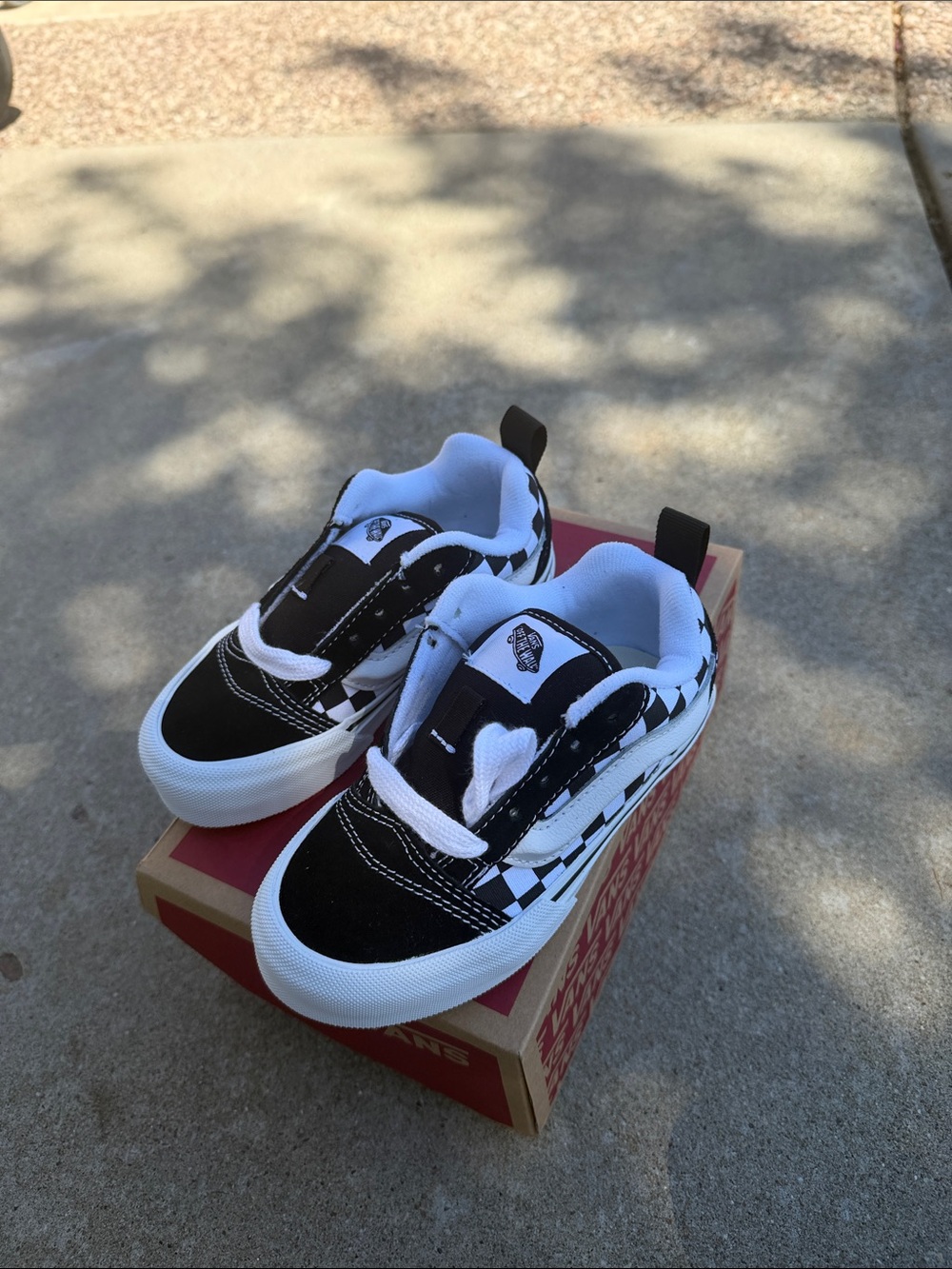 Vans Kids Black & White Checkboard Slip-On SneakersNWT